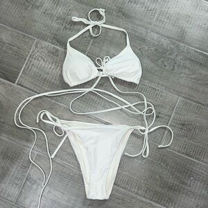 Aerie super strappy white bikini size small